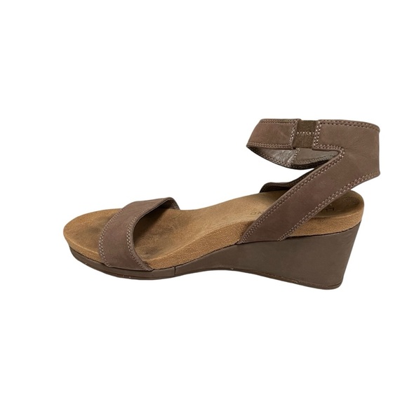 Lucky Brand Sandals Women’s Size 8M Brown Leather Kanoa Wedge Sandals - Picture 5 of 11